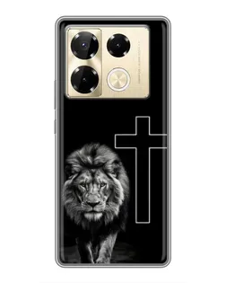 Чехол для Infinix Note 40 Pro с картинкой «Лев и Крест»