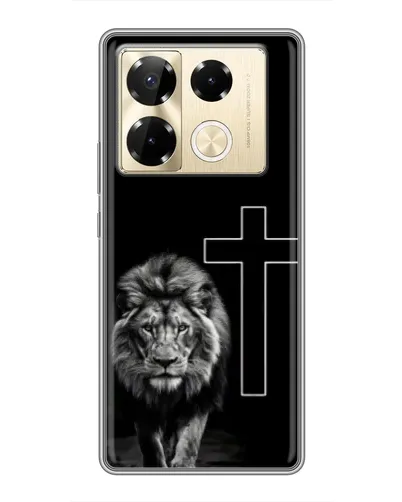 Чехол для Infinix Note 40 Pro с картинкой «Лев и Крест»