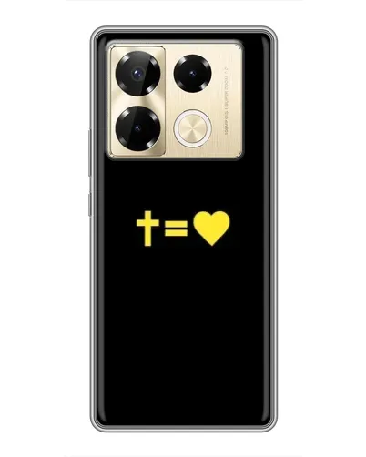 Чехол для Infinix Note 40 Pro с картинкой «Сердце и Крест»