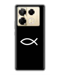 Чехол для Infinix Note 40 Pro с картинкой «Символ рыбы Jesus» Чехол для Infinix Note 40 Pro с картинкой «Символ рыбы Jesus»