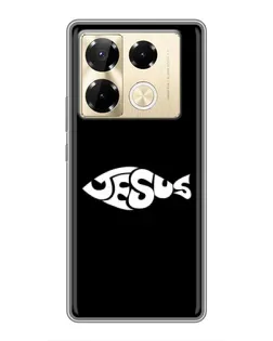 Чехол для Infinix Note 40 Pro с картинкой «Рыба Jesus» Чехол для Infinix Note 40 Pro с картинкой «Рыба Jesus»