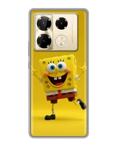 Чехол для Infinix Note 40 Pro с картинкой «Позитивный Губка Боб»