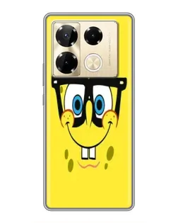 Чехол для Infinix Note 40 Pro с картинкой «Минималистичный Спанч Боб» Чехол для Infinix Note 40 Pro с картинкой «Минималистичный Спанч Боб»