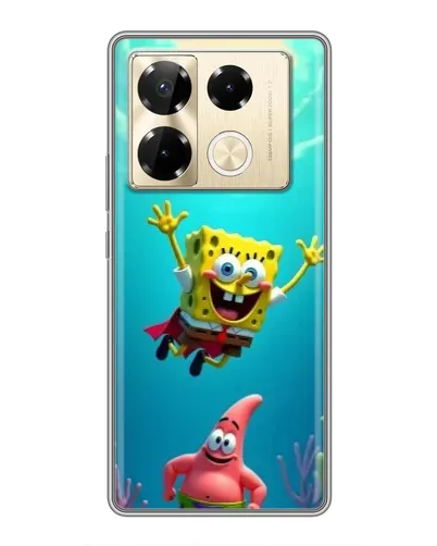 Чехол для Infinix Note 40 Pro с картинкой «Спанч Боб под водой» Чехол для Infinix Note 40 Pro с картинкой «Спанч Боб под водой»