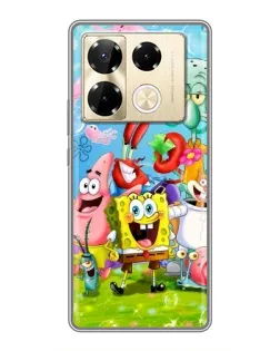 Чехол для Infinix Note 40 Pro с картинкой «Губка Боб и друзья» Чехол для Infinix Note 40 Pro с картинкой «Губка Боб и друзья»