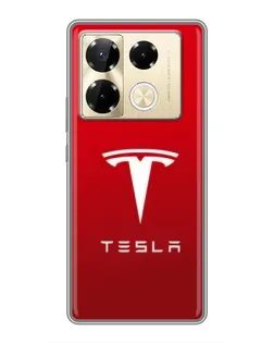Чехол для Infinix Note 40 Pro с картинкой «Tesla Red Classic»