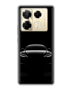 Чехол для Infinix Note 40 Pro с картинкой «Силуэт Tesla Night»