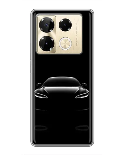 Чехол для Infinix Note 40 Pro с картинкой «Силуэт Tesla Night»