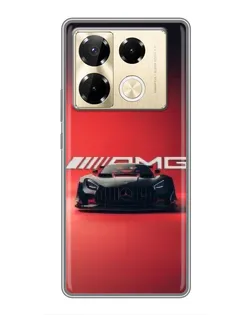 Чехол для Infinix Note 40 Pro с картинкой «Mercedes AMG — красная линия»