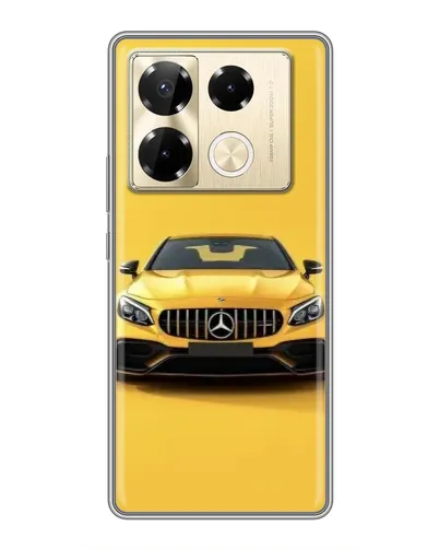 Чехол для Infinix Note 40 Pro с картинкой «Желтый Mercedes GT» Чехол для Infinix Note 40 Pro с картинкой «Желтый Mercedes GT»