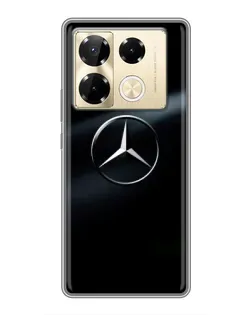 Чехол для Infinix Note 40 Pro с картинкой «Mercedes на металле»