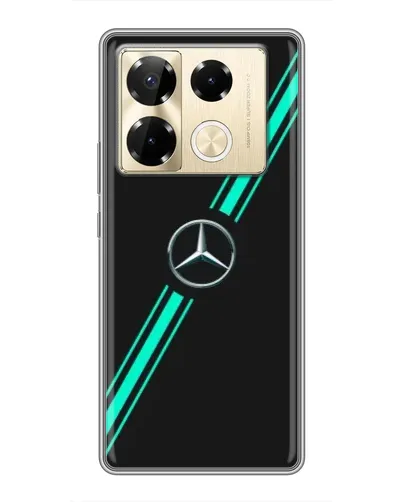 Чехол для Infinix Note 40 Pro с картинкой «Спортивные линии Mercedes» Чехол для Infinix Note 40 Pro с картинкой «Спортивные линии Mercedes»