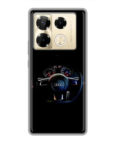 Чехол для Infinix Note 40 Pro с картинкой «Салон Audi — руль» Чехол для Infinix Note 40 Pro с картинкой «Салон Audi — руль»
