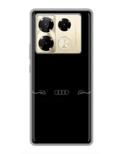 Чехол для Infinix Note 40 Pro с картинкой «Audi — световой подпись»