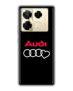 Чехол для Infinix Note 40 Pro с картинкой «Логотип Audi Heart»