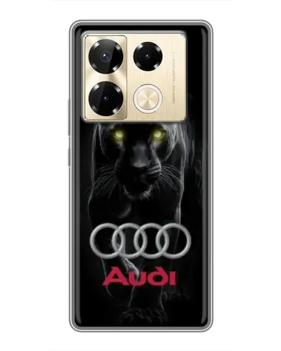 Чехол для Infinix Note 40 Pro с картинкой «Пантера и Audi» Чехол для Infinix Note 40 Pro с картинкой «Пантера и Audi»