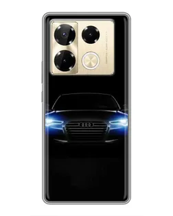 Чохол для Infinix Note 40 Pro з картинкою «Audi в неоні»