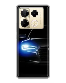 Чохол для Infinix Note 40 Pro з картинкою «Неоновий погляд Audi»
