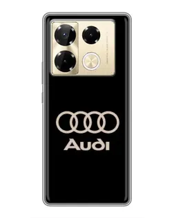 Чохол для Infinix Note 40 Pro з картинкою «Audi — золотий логотип»