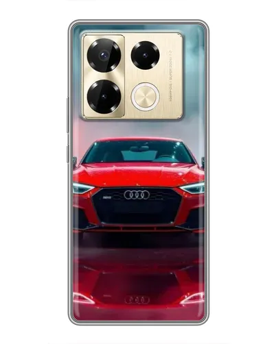 Чехол для Infinix Note 40 Pro с картинкой «Audi RS — красный стиль» Чехол для Infinix Note 40 Pro с картинкой «Audi RS — красный стиль»