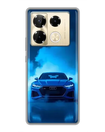 Чехол для Infinix Note 40 Pro с картинкой «Audi — голубая энергия» Чехол для Infinix Note 40 Pro с картинкой «Audi — голубая энергия»