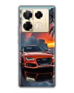Чохол для Infinix Note 40 Pro з картинкою «Audi — захід сонця»