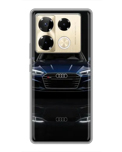Чехол для Infinix Note 40 Pro с картинкой «Audi — ночное отражение» Чехол для Infinix Note 40 Pro с картинкой «Audi — ночное отражение»