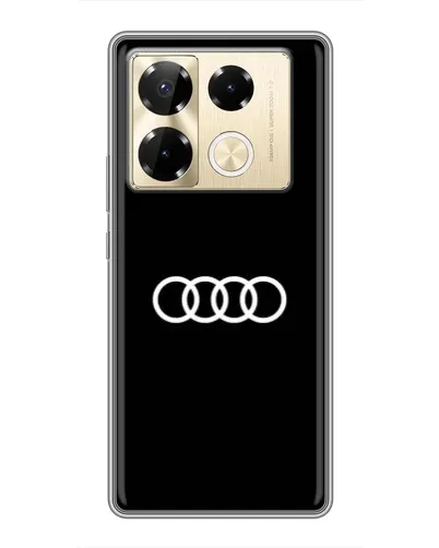 Чехол для Infinix Note 40 Pro с картинкой «Audi White Logo» Чехол для Infinix Note 40 Pro с картинкой «Audi White Logo»
