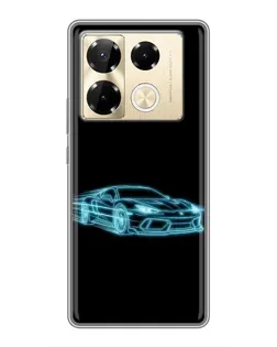 Чехол для Infinix Note 40 Pro с картинкой «Неоновый контур Lamborghini» Чехол для Infinix Note 40 Pro с картинкой «Неоновый контур Lamborghini»
