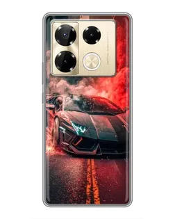 Чехол для Infinix Note 40 Pro с картинкой «Lamborghini красный дым» Чехол для Infinix Note 40 Pro с картинкой «Lamborghini красный дым»