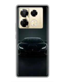Чехол для Infinix Note 40 Pro с картинкой «Черный Lamborghini Aventador» Чехол для Infinix Note 40 Pro с картинкой «Черный Lamborghini Aventador»