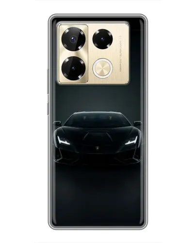Чехол для Infinix Note 40 Pro с картинкой «Черный Lamborghini Aventador»