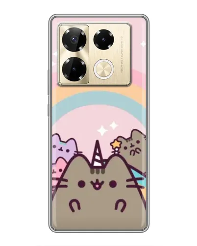 Чехол для Infinix Note 40 Pro с картинкой «Единорог Pusheen»