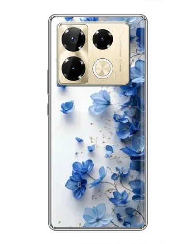 Чехол для Infinix Note 40 Pro с картинкой «Голубой цветочный каскад» Чехол для Infinix Note 40 Pro с картинкой «Голубой цветочный каскад»