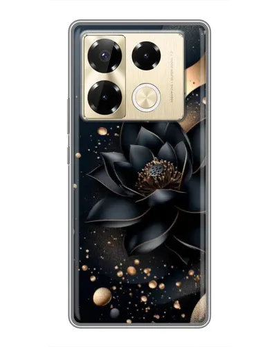 Чехол для Infinix Note 40 Pro с картинкой «Черный лотос» Чехол для Infinix Note 40 Pro с картинкой «Черный лотос»