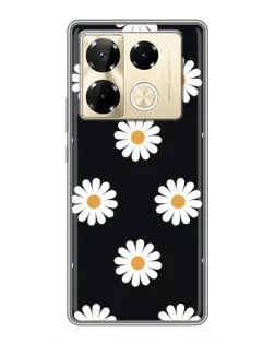 Чохол для Infinix Note 40 Pro з картинкою «Ромашки на чорному» Чохол для Infinix Note 40 Pro з картинкою «Ромашки на чорному»