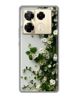 Чохол для Infinix Note 40 Pro з картинкою «Гілка дрібних білих квітів» Чохол для Infinix Note 40 Pro з картинкою «Гілка дрібних білих квітів»
