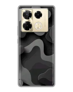 Чехол для Infinix Note 40 Pro с картинкой «Темный абстрактный камуфляж»