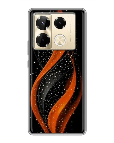 Чехол для Infinix Note 40 Pro с картинкой «Огненная звездная волна»