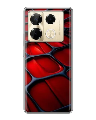 Чехол для Infinix Note 40 Pro с картинкой «Красная глянцевая сетка»