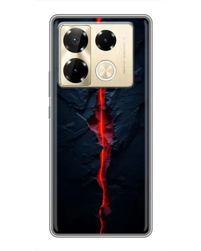 Чехол для Infinix Note 40 Pro с картинкой «Kрасная лавовая трещина»