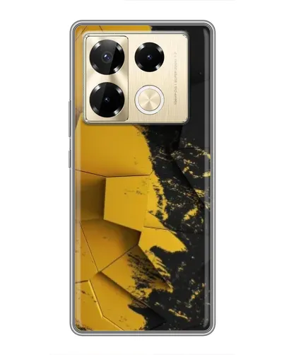 Чехол для Infinix Note 40 Pro с картинкой «Золотые осколки геометрии»