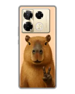 Чехол для Infinix Note 40 Pro с картинкой «Капибара виктория» Чехол для Infinix Note 40 Pro с картинкой «Капибара виктория»