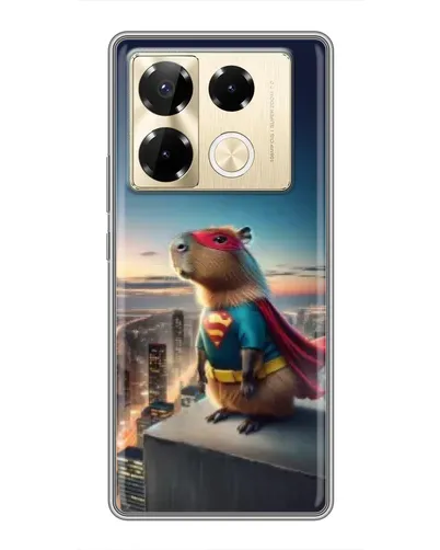 Чехол для Infinix Note 40 Pro с картинкой «Капи-мен супергерой»