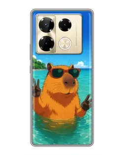 Чехол для Infinix Note 40 Pro с картинкой «Морская капибара» Чехол для Infinix Note 40 Pro с картинкой «Морская капибара»