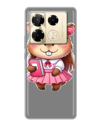 Чехол для Infinix Note 40 Pro с картинкой «Девочка капибара»