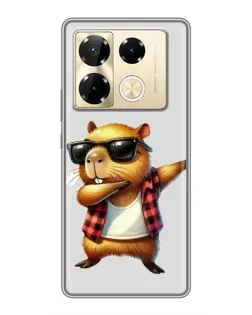 Чехол для Infinix Note 40 Pro с картинкой «Капибара рэпер даб» Чехол для Infinix Note 40 Pro с картинкой «Капибара рэпер даб»