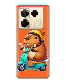 Чехол для Infinix Note 40 Pro с картинкой «Капибара на скутере» Чехол для Infinix Note 40 Pro с картинкой «Капибара на скутере»