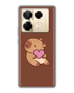 Чехол для Infinix Note 40 Pro с картинкой «Капибара с сердцем» Чехол для Infinix Note 40 Pro с картинкой «Капибара с сердцем»