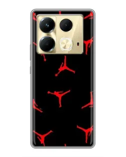 Чохол для Infinix Note 40 з картинкою «Jordan Red Pattern» Чохол для Infinix Note 40 з картинкою «Jordan Red Pattern»